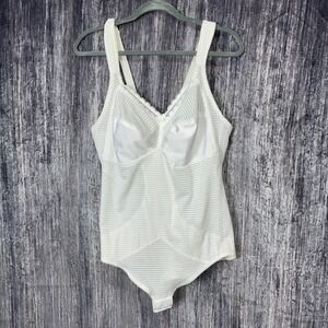 Miss Mary of Sweden White Bodysuit Body Shaper Non-Wired Size 48C